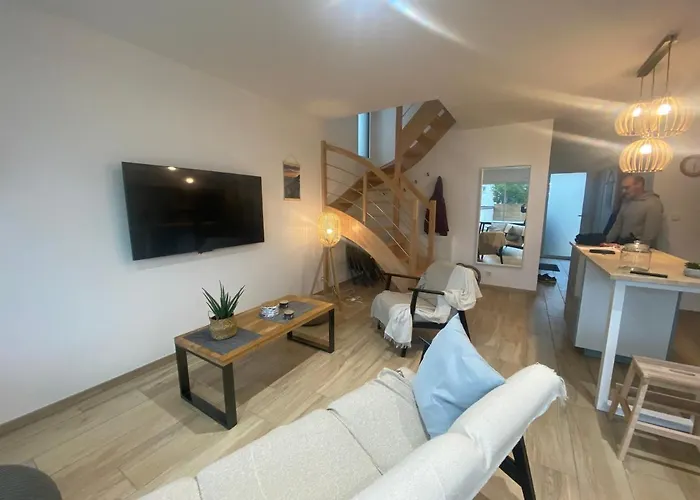 Vakantiehuis Contemporaine Pres De La Avec Jardin, Terrasse Et Wifi - Fr-1-22-359